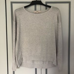 Loft Wide Neck Light Cropped Sweater